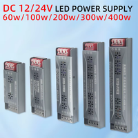 DC 12V 24V Switching Power Supply AC190-240V Mute Lighting Transformers 60W 100W 200W 300W 400W LED Light Driver Power Adapter