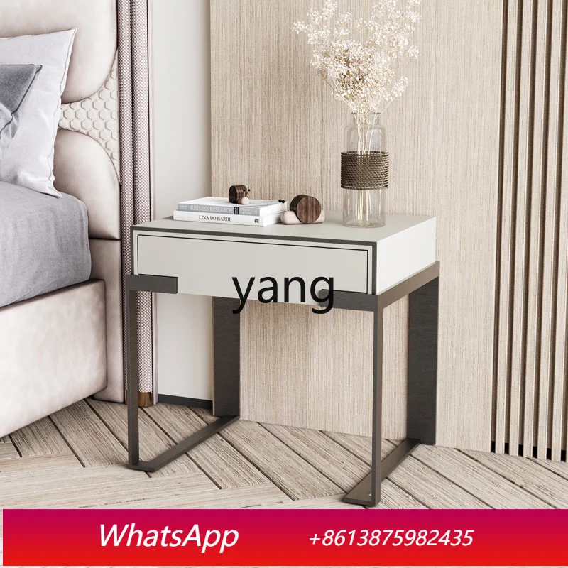 

LMM Italian minimalist bedside table light luxury bedside table simple modern bedroom storage cabinet