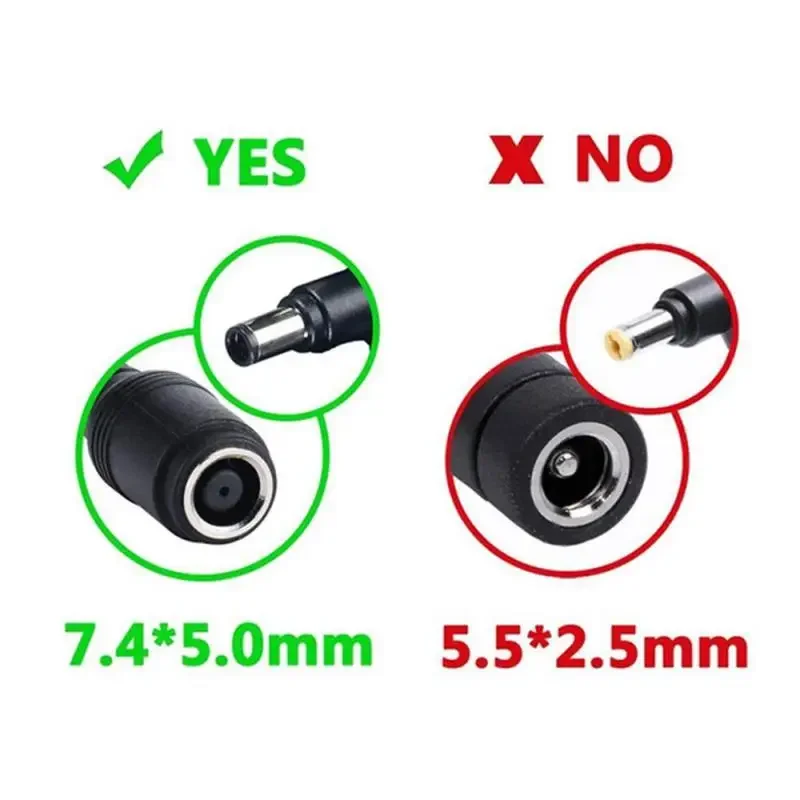 1PCS 7.4mm*5.0mm Female To 4.5mm*3.0mm Elbow 7.4 To 4.5 Suitable For HP Dell Blue Tips Power Adapter Cable Adapter Connector