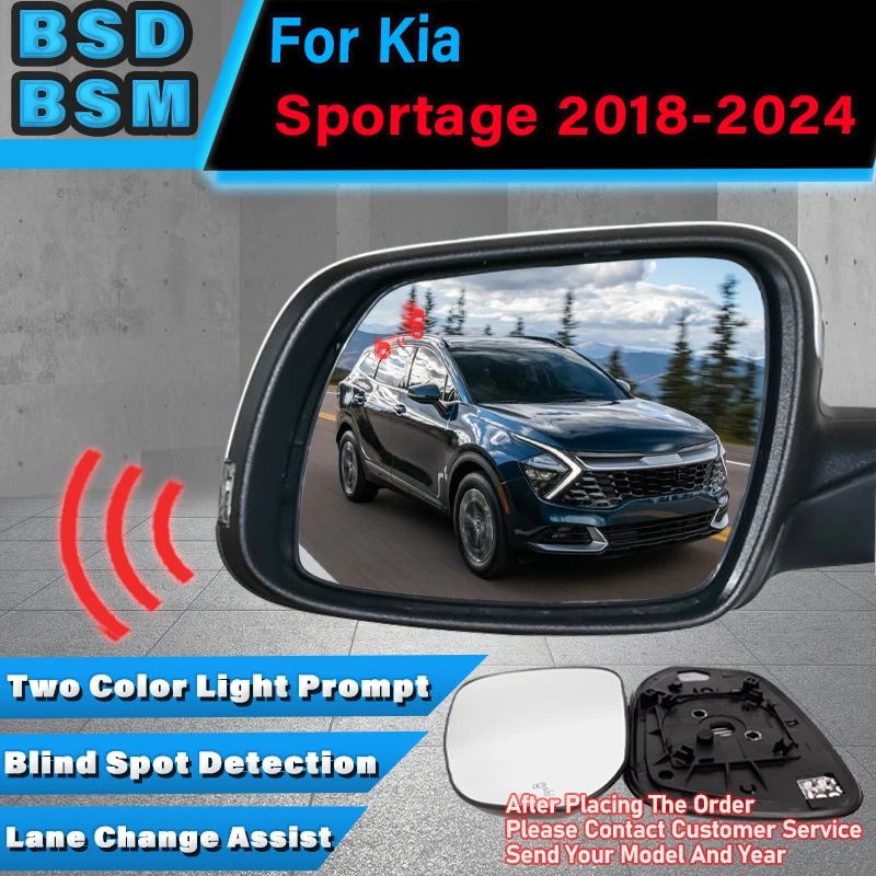 Car BSD Radar Warning System Blind Spot Detection Safety Driving Alert For Kia Sportage 2018 2019 2020 2021 2022 2023 2024