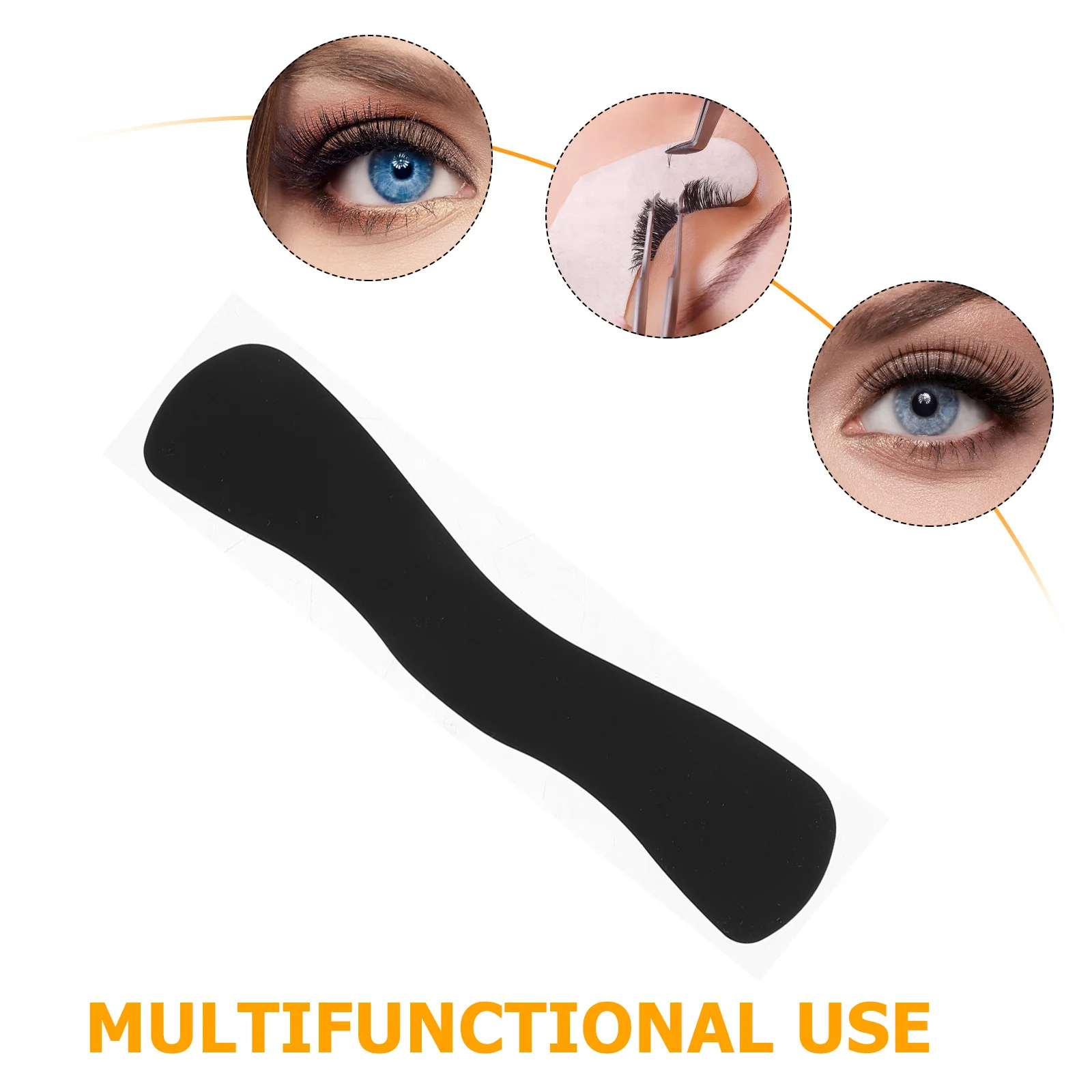 แผ่นซิลิโคนรองหน้าผากสำหรับต่อขนตา 4 ชิ้น แผ่นรองขนตาแบบใช้ซ้ำได้ สบาย แผ่นติดขนตาปลอม