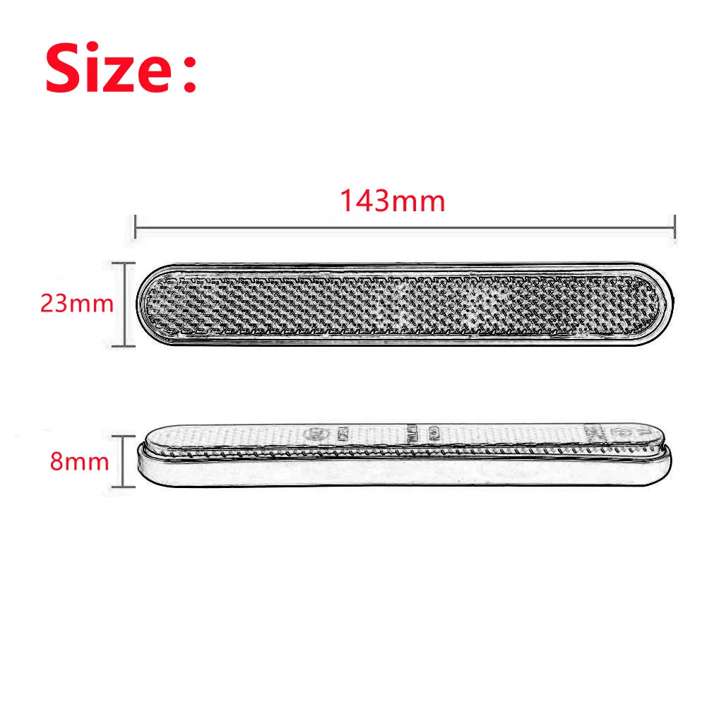 Motorcycle Reflector Sticker Plastic Rear Alram Attention Directly Install Fork Leg Reflector Motorcycle Reflector