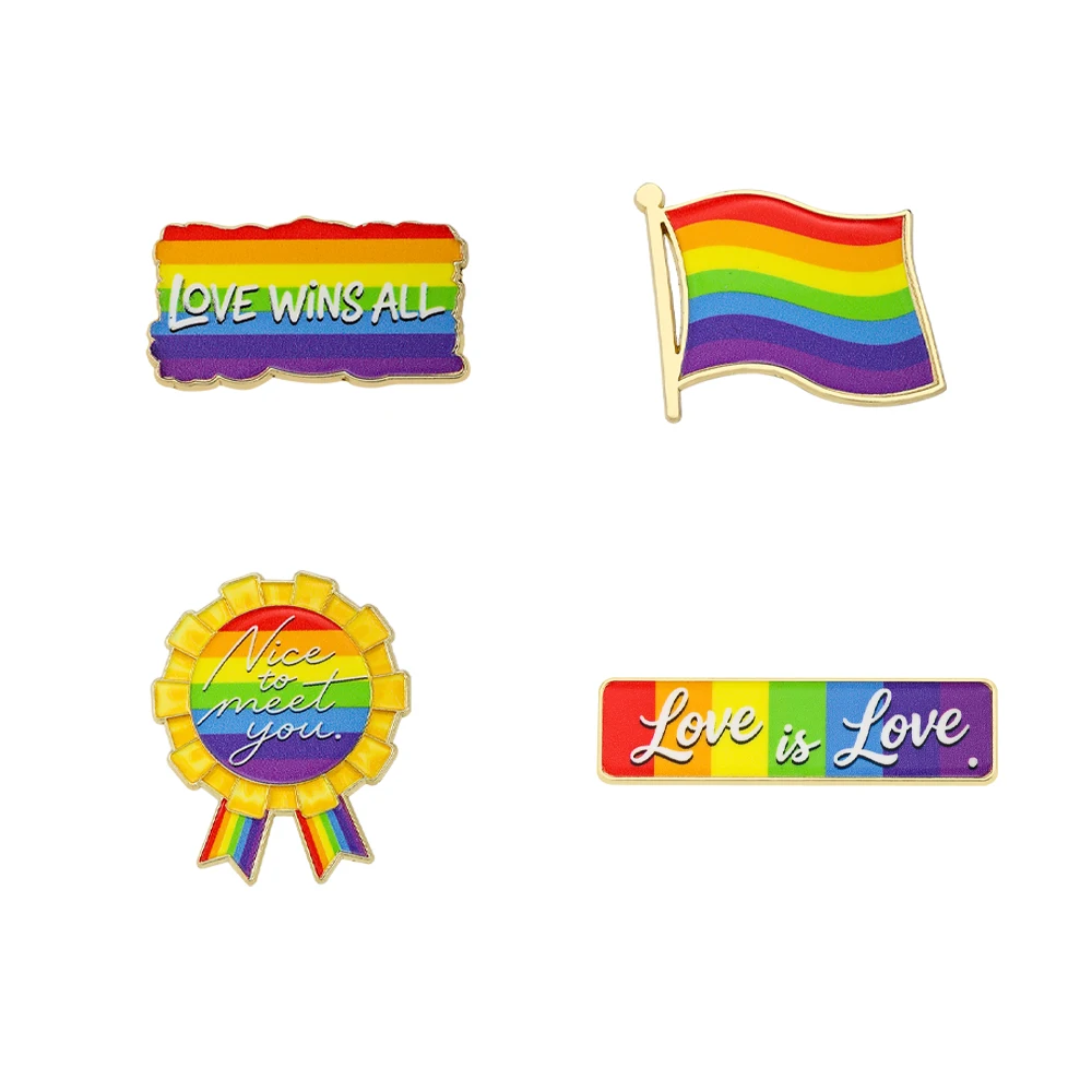 4pcs a lot LGBT Pride Badge Transgender Gender Fluid Aromantic Genderqueer Pansexual Bisexual Asexual Nonbinary Straight