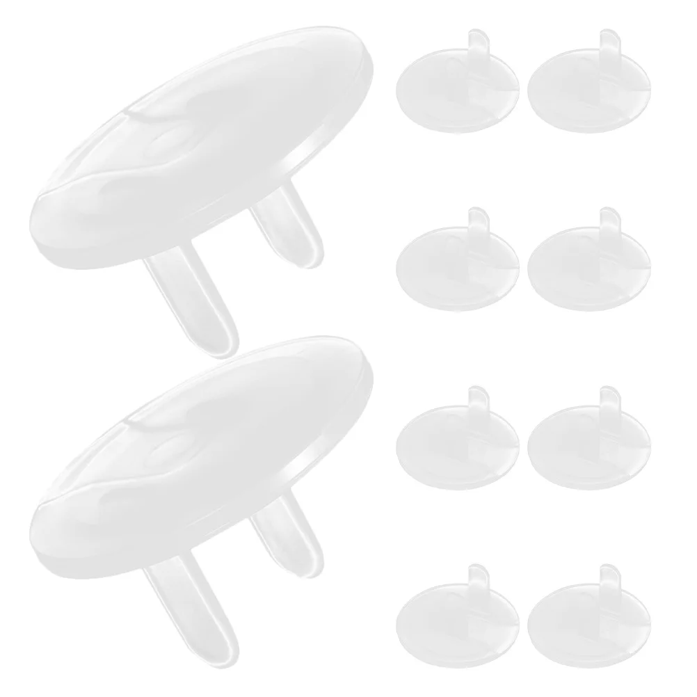 ฝาครอบปลั๊กไฟนิรภัย 10 ชิ้น ป้องกันเด็ก โปร่งใส สำหรับปลั๊กไฟฟ้า ทนทาน ใช้ในบ้านสำหรับเด็ก