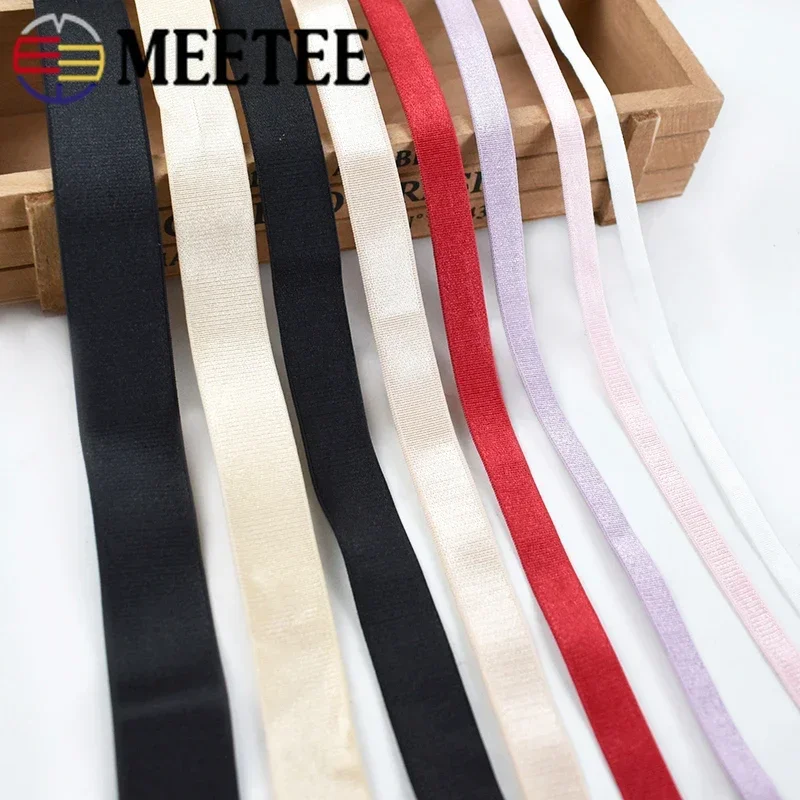 4/10M 6mm-25mm Nylon Bra Strap Elastic Bands Underwear Soft Rubber Band Shoulder Webbing Tape DIY Garment Sewing Accessories