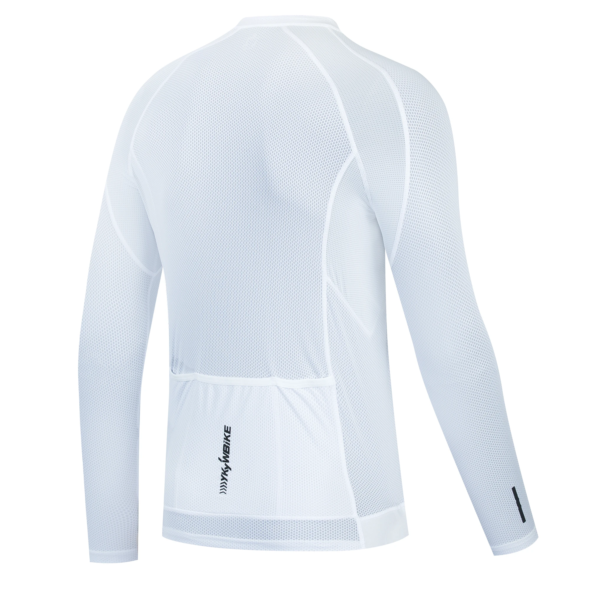 YKYW Black White Men Long Sleeve Cycling Jersey Tight Bicycle Racing Shirt Breathable Riding Bike Aero Sport Clothing Tops