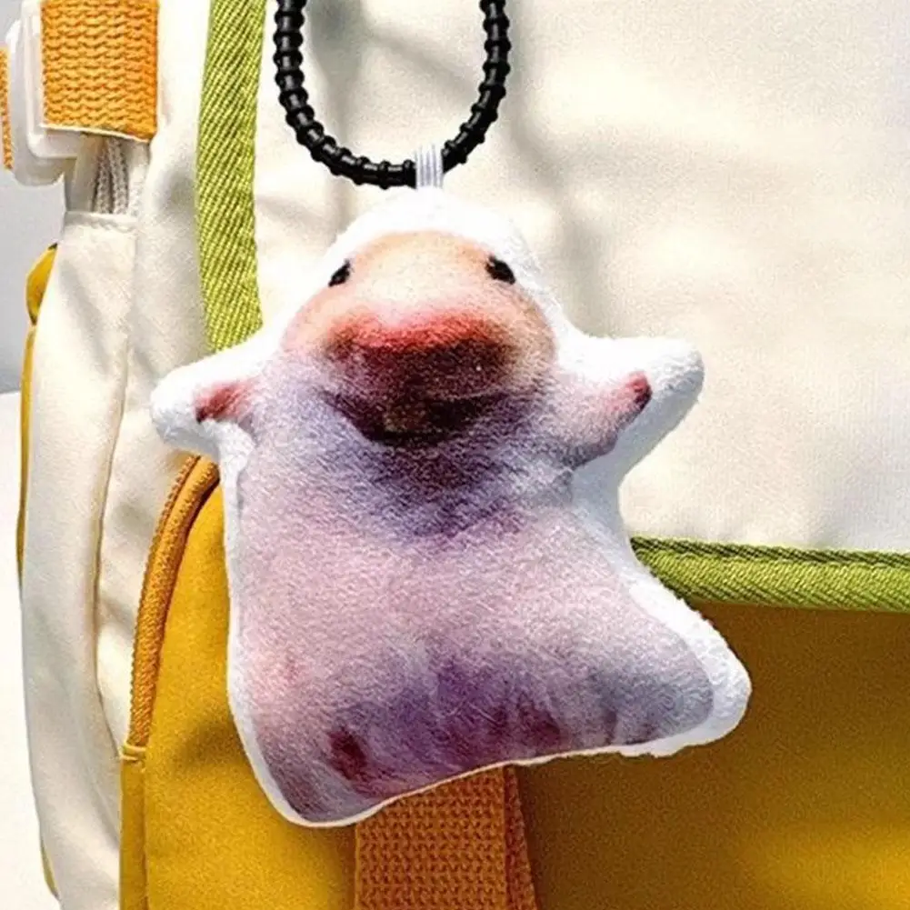 Zabawny Meme Uroczy Obrotowy Brelok z Kotem Dźwiękujący Breloczek Zawieszka Pluszowy Kreskówkowy Kotek Zawieszka do Torby Brelok z Kotem Dźwiękujący Breloczek