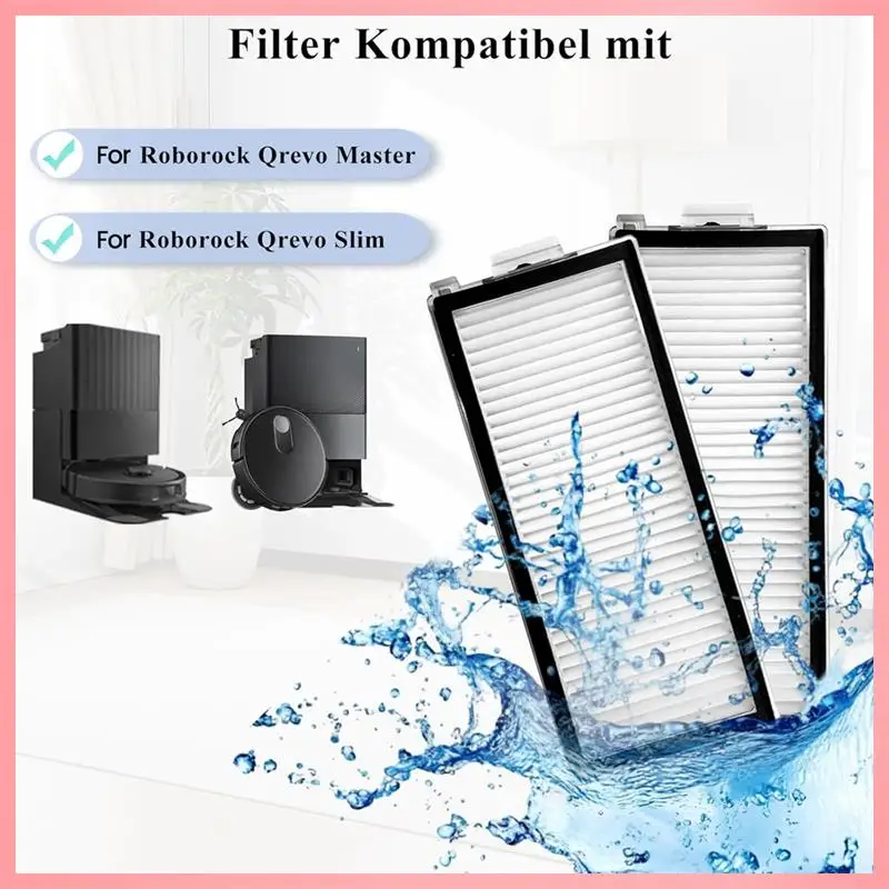 

M02K-HEPA Filter For Roborock Qrevo Master/Qrevo Slim Vacuum Cleaner Parts Washable Filter Replacement Parts