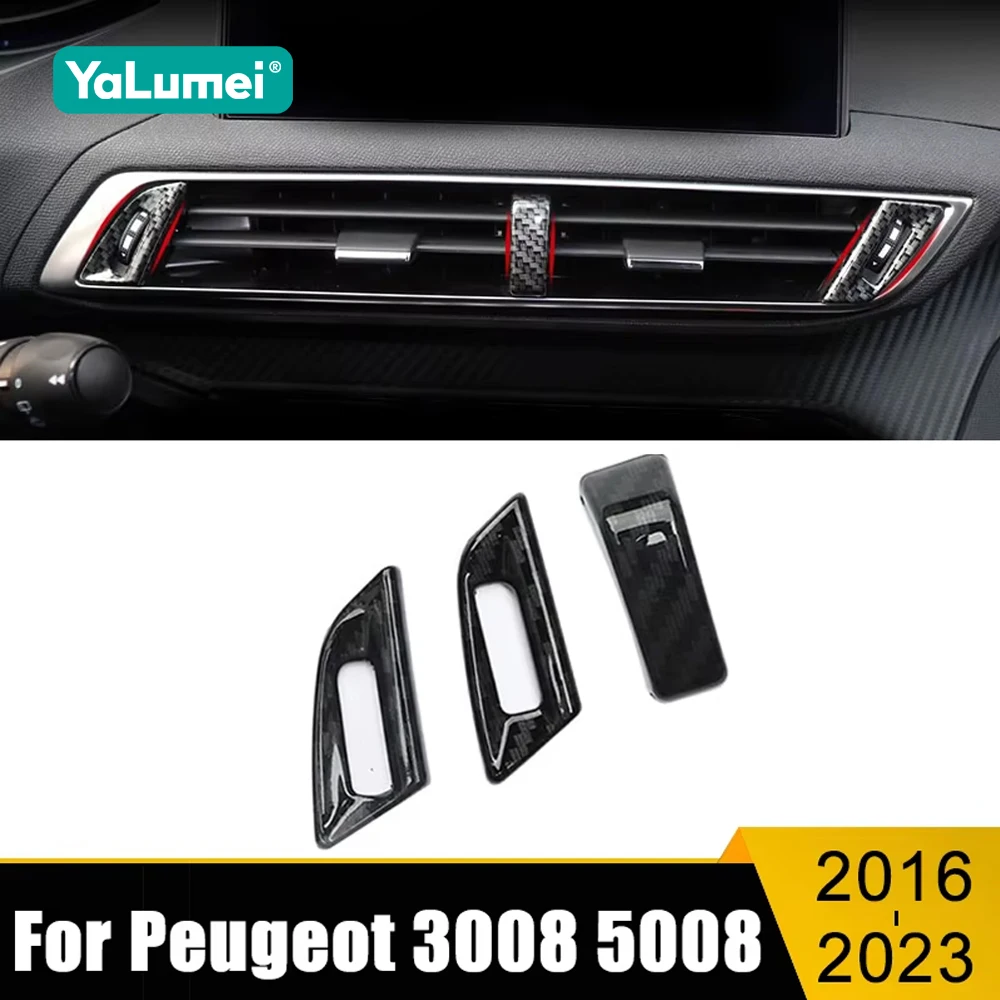 

ABS Car Front Middle Center Enclosed Air Condition Control Trim For Peugeot 3008 5008 GT 2016 2017 2018 2019 2020 2021 2022 2023