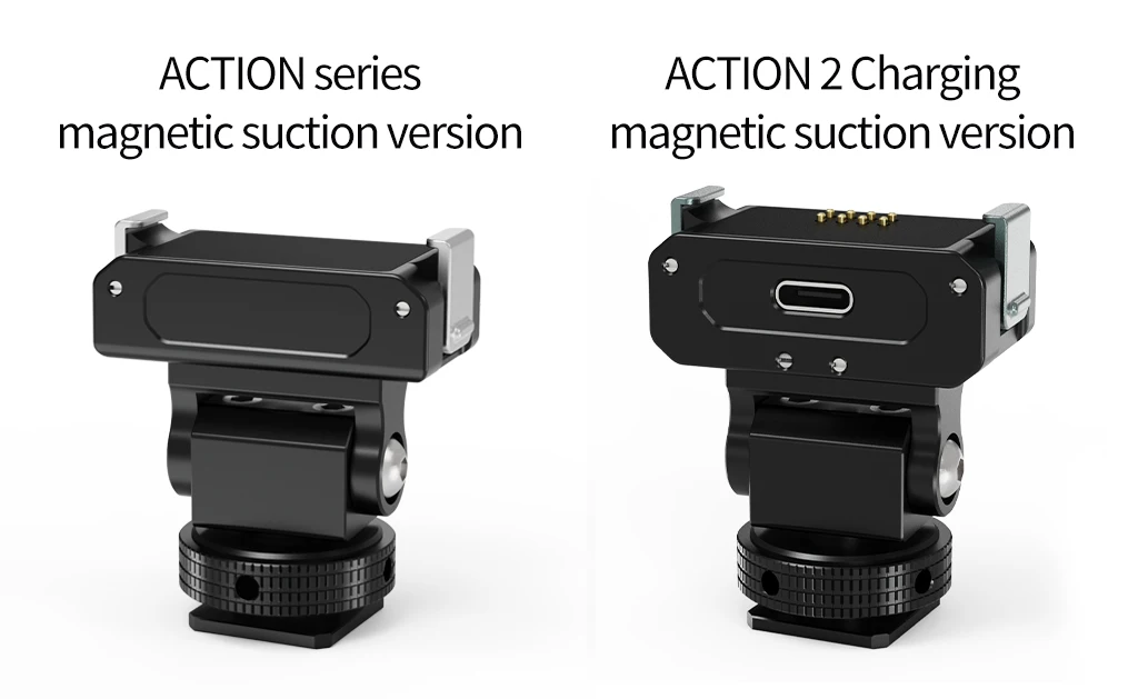 Для камеры DJI Osmo Action 5 Pro/4/3, магнитное быстросъемное основание, головка штатива с креплением для холодного башмака, база расширения для зарядки типа C