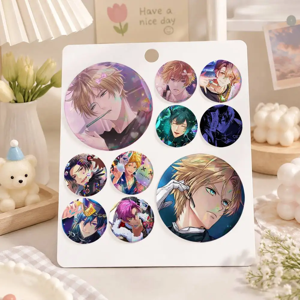 A-Obey Me! Nightbringer Anime Round Badges, Brooches, Clothing Accessories, Birthday Gifts, Anime Conventions