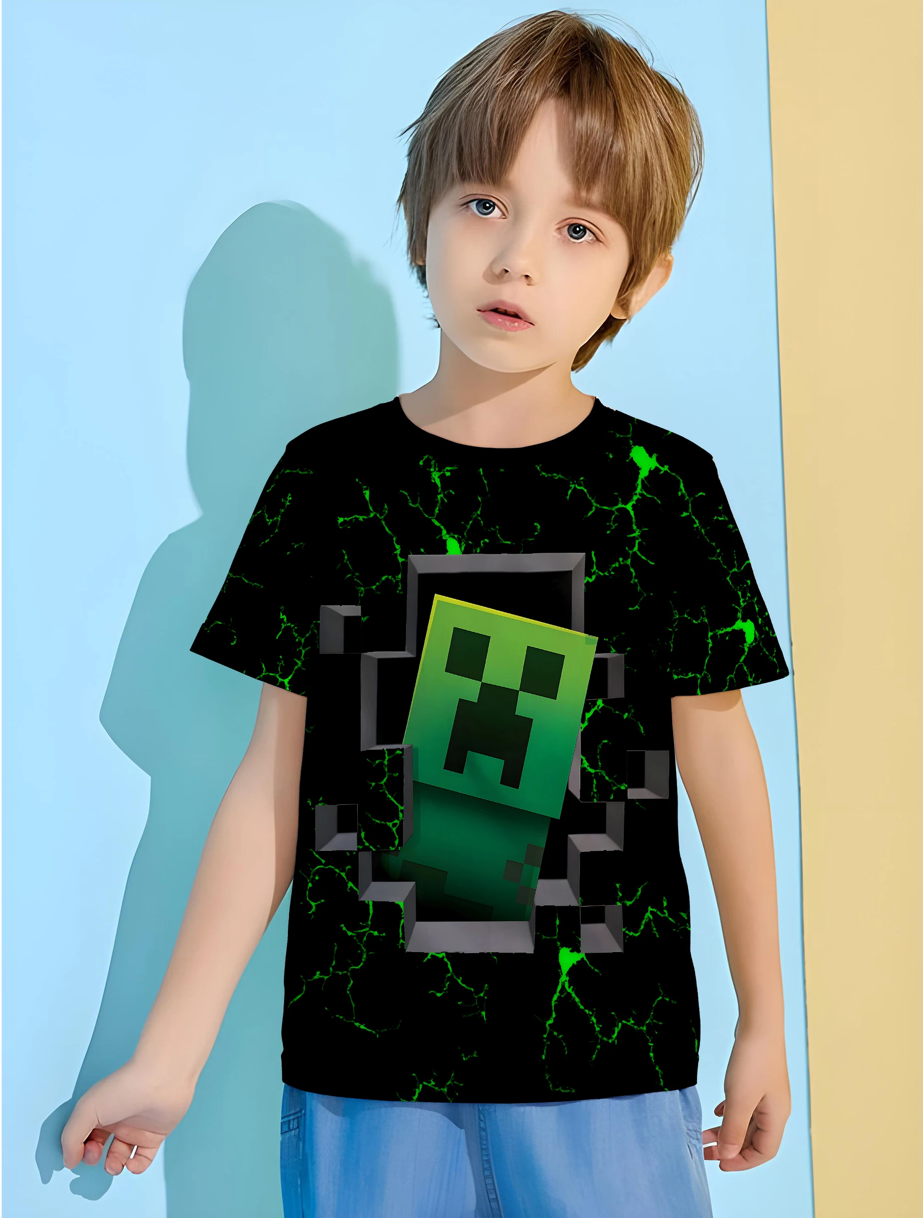 Hot Game t-shirt Anime stampata per un ragazzo vestiti per neonato da 8 a 10 anni magliette per bambini a maniche corte maschili abbigliamento per