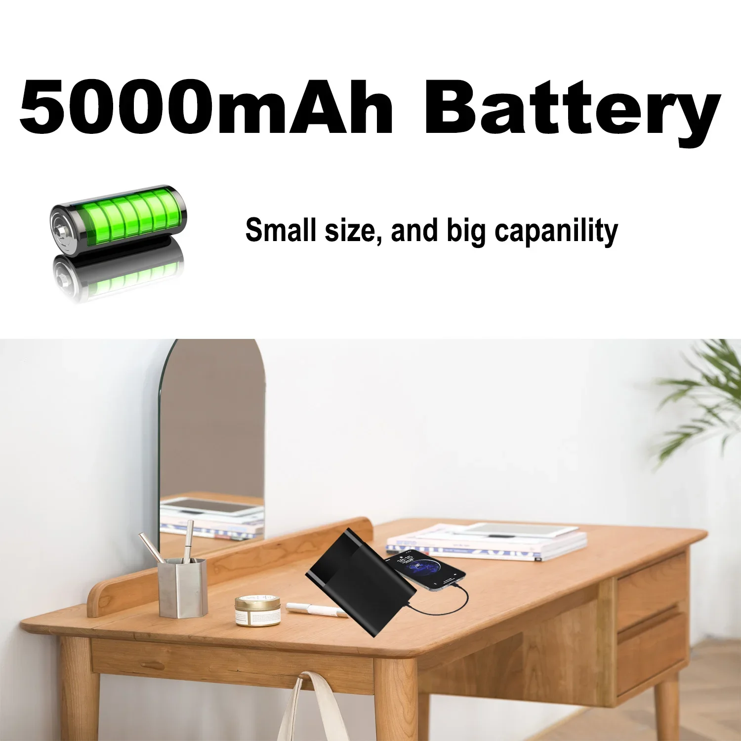 Ultra thin power bank, USB link, mobile phone, WiFi， Camera, wait