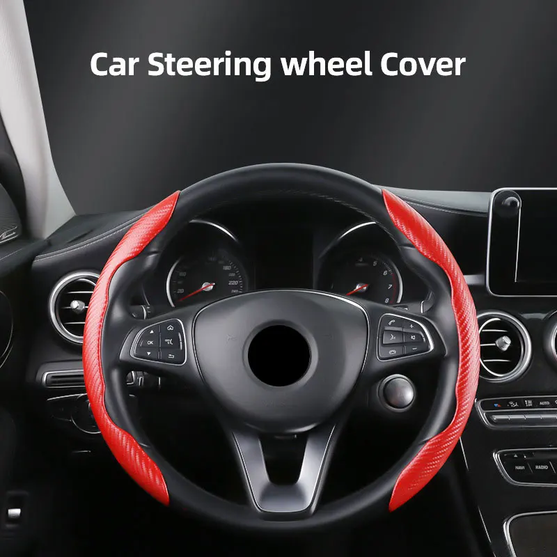 

For Skoda Octavia 2 3 Kodiaq Fabia Superb 3 2 Rapid Car Steering Wheel Cover Trim Frame Auto Interior Decoration Accessories