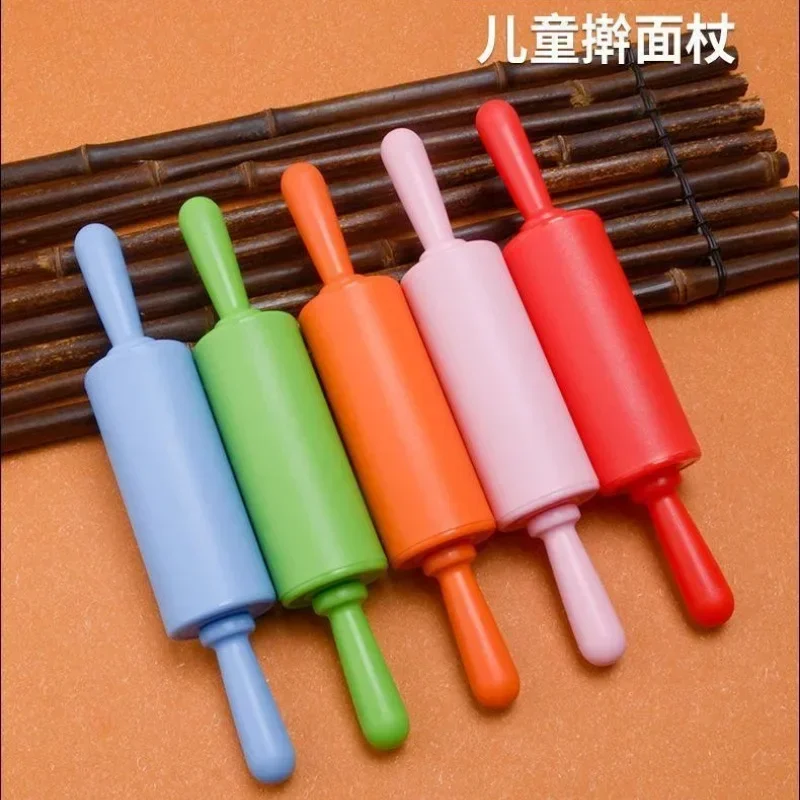 1pcs Plastic rolling pin Household small PP handle Roller dumpling rolling stick Mini dough stick baking tool