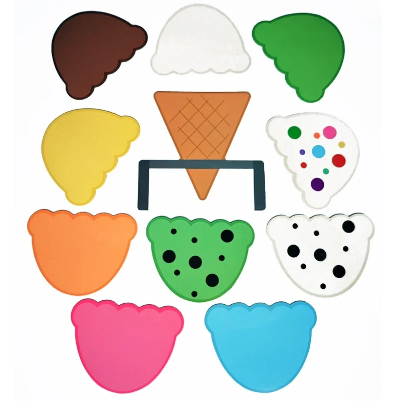 11pcs Magnetic Rewritable Icecream Sticker Class Classroom Supplies Teaching Aid Rewards Chart Team Games Score Board Montessori