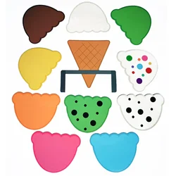 11pcs Magnetic Rewritable Icecream Sticker Class Classroom Supplies Teaching Aid Rewards Chart Team Games Score Board Montessori