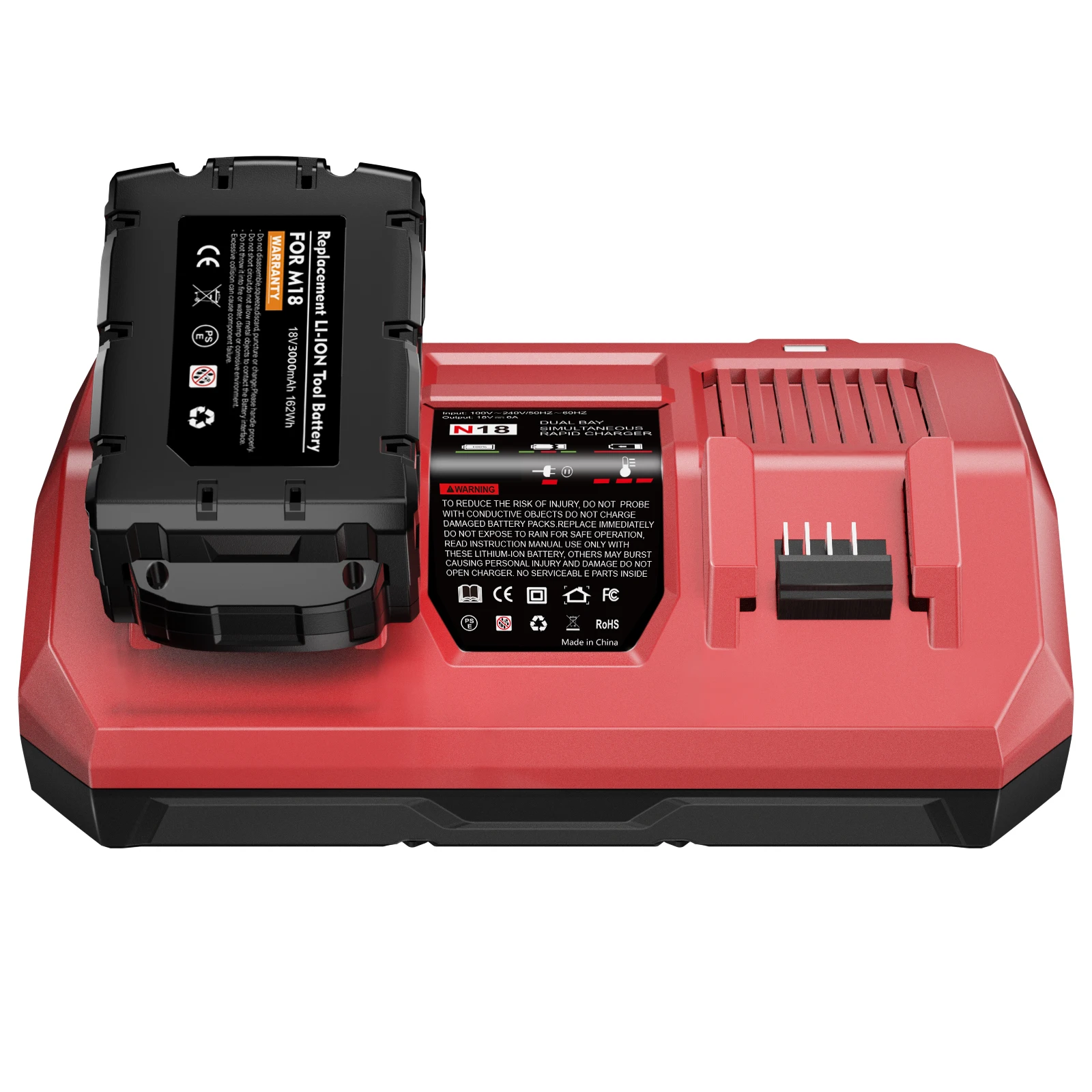 For Milwaukee M18 Battery Dual 6A Charger 18V For Milwaukee M18B5 XC Li-ion battery 48-11-1815 48-11-1850 2604-22 2604-20