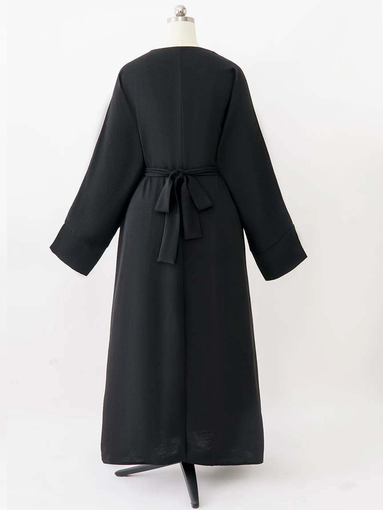 新しい黒のアバヤ女性用ウエスト定義ベルトラマダン遵守中東の宗教集会や正式なイスラムの服装用