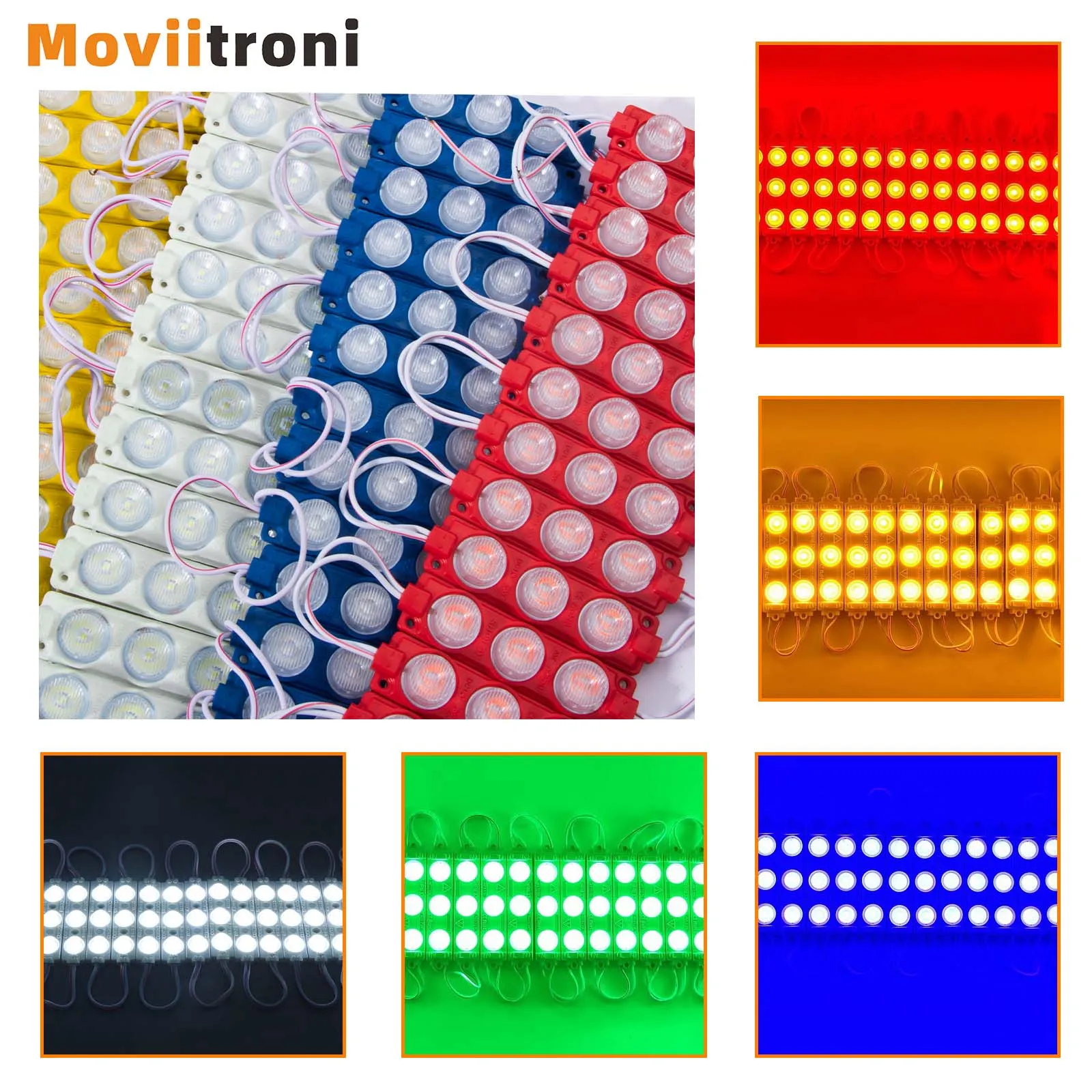 20pcs Led Module Light Waterproof 2835 SMD Decorative Lights For Advertising Signs With Tape Adhesive