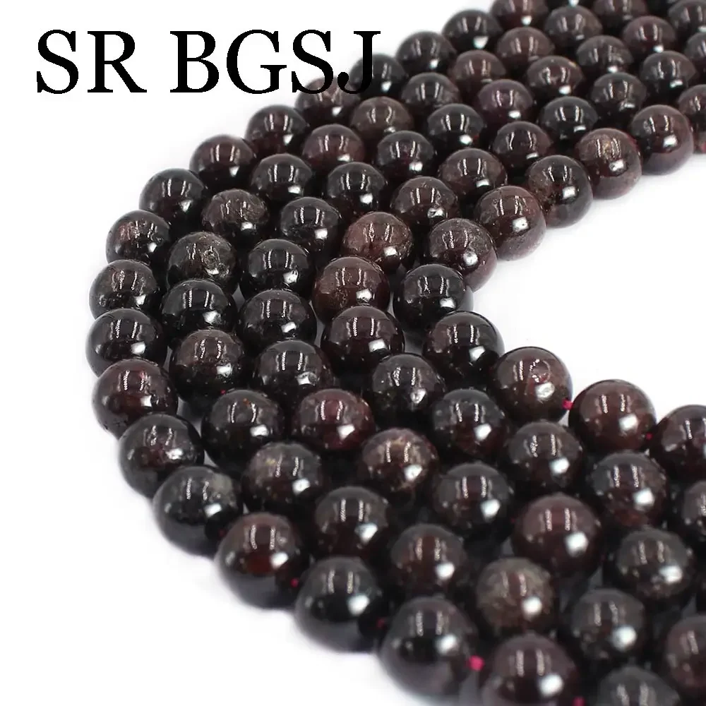 6 7 8 9  10mm Clearance Wholesale Jewelry DIY Natural Stone Crackle Gems Red Garnet Beads