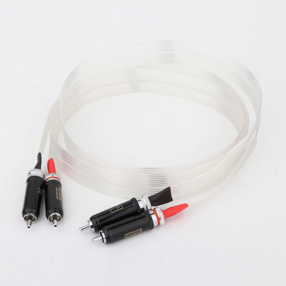 HiFi Audio Valhalla Rca Cable Nordost Audiophile Hifi 7N OCC Silver Plated Audio Cable Signal Cable 2RCA Wire for Amplifier DAC