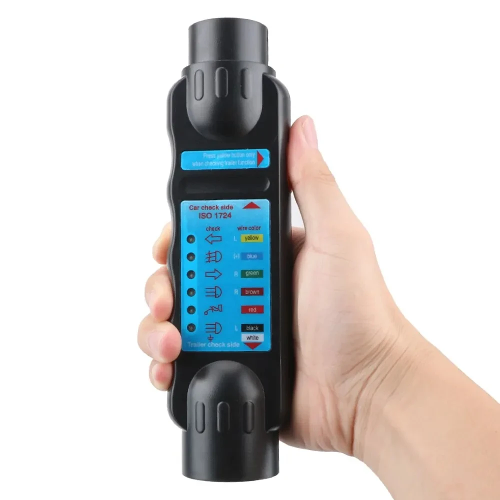 12V 7 Pin Car Towing Light Tester Trailer Plug Socket Diagnostic Tools Caravan Towing Tow Bar Light Wiring Test Accessories
