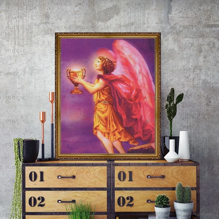 Arcángel Chamuel, Retrato de Altar, Carta de Juego de Mesa, Tarot de Horus, Juguete Coleccionable de Marca, para el Trabajo, las Emociones, el Amor y como Compañero Sagrado