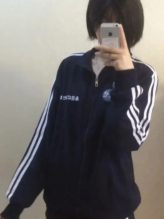 

Милая толстовка с капюшоном на молнии для колледжа, верхняя одежда, полосатый узор, ленивая очаровательная субкультура, воротник-стойка, длинный све, хлопок