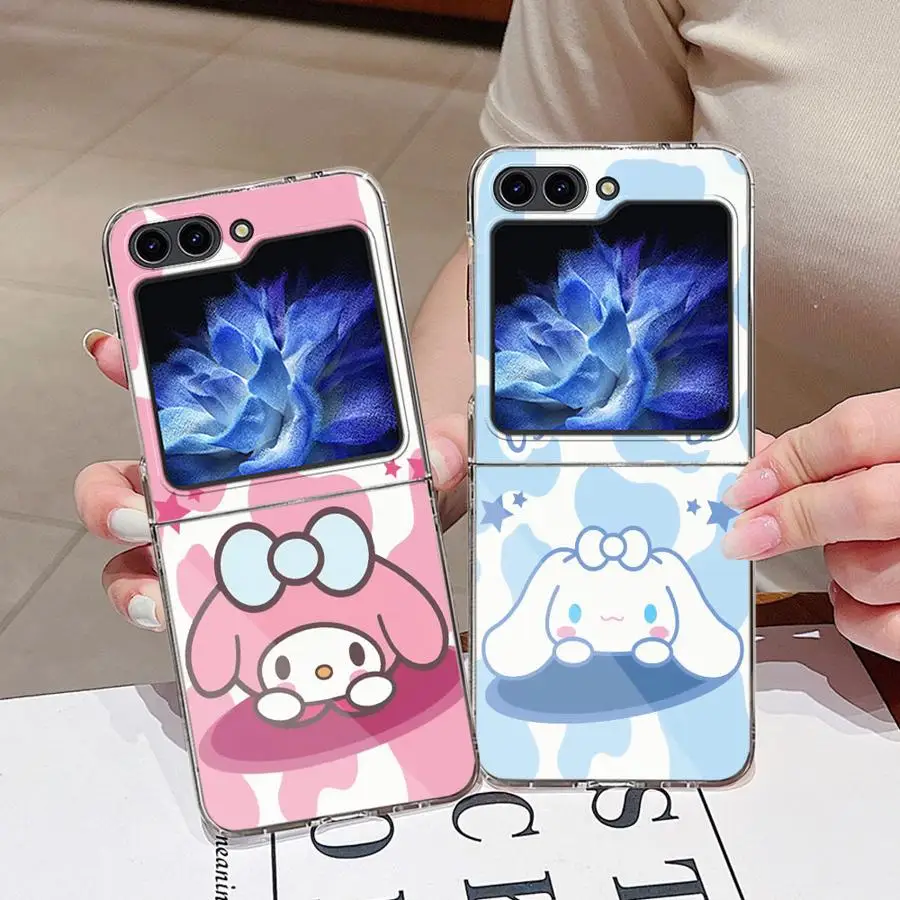 حافظة لهاتف سامسونج جالاكسي ZFlip3 ZFlip5 ZFlip6 Z Flip 7 6 5 4 3 ZFlip4 ZFlip7 غطاء هاتف ناعم شفاف سانريو سينامورول ماي #1