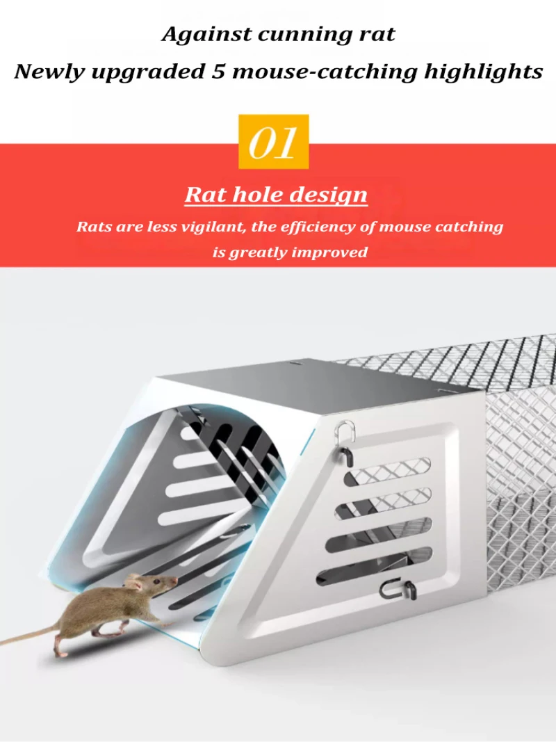 

Бытовая маленькая ловушка для мыши, один гнездо крыс, непрерывная ловушка для мыши, внутренняя полностью автоматическая ловушка для мыши