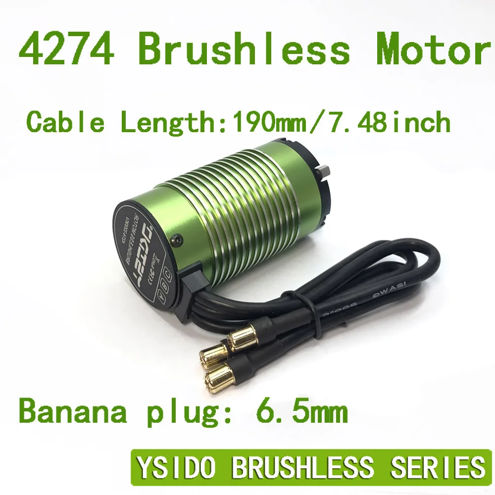 YSIDO-Moteur sans balais pour RC ARRMA TRAXXAS, bateau souterrain, 4274 1/8, 1/7, 800KV, 1400KV, 2200KV, 3600KV, voiture Monster Truck, hors route