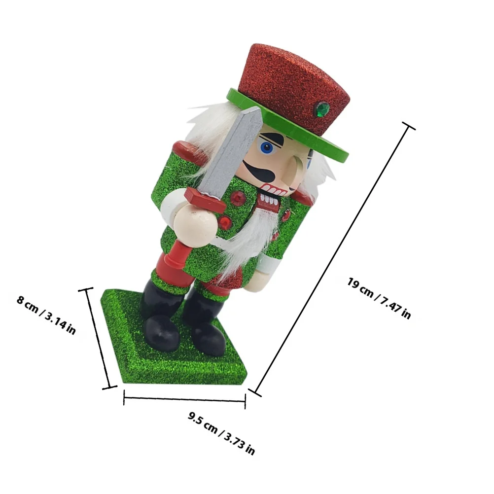 Wooden Nutcracker Christmas Decor Classic Holiday Tabletop Cabinet Display Xmas Nutcracker Ornament Xmas Supplies Festival Decor
