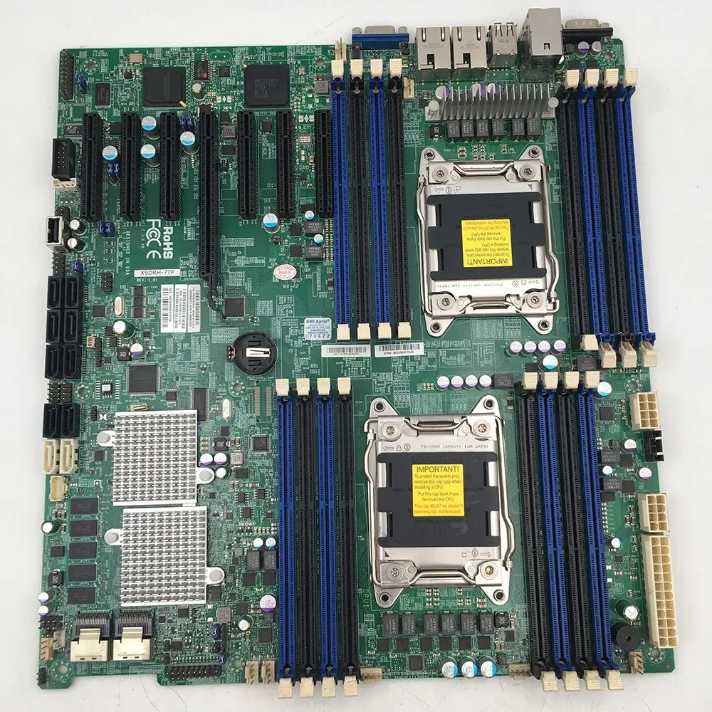 Hot Sale X9DRH-7TF For Supermicro Server Motherboard Support E5-2600 V1/V2 Family ECC LGA2011 DDR3 X540 Dual Port 10GBase-T