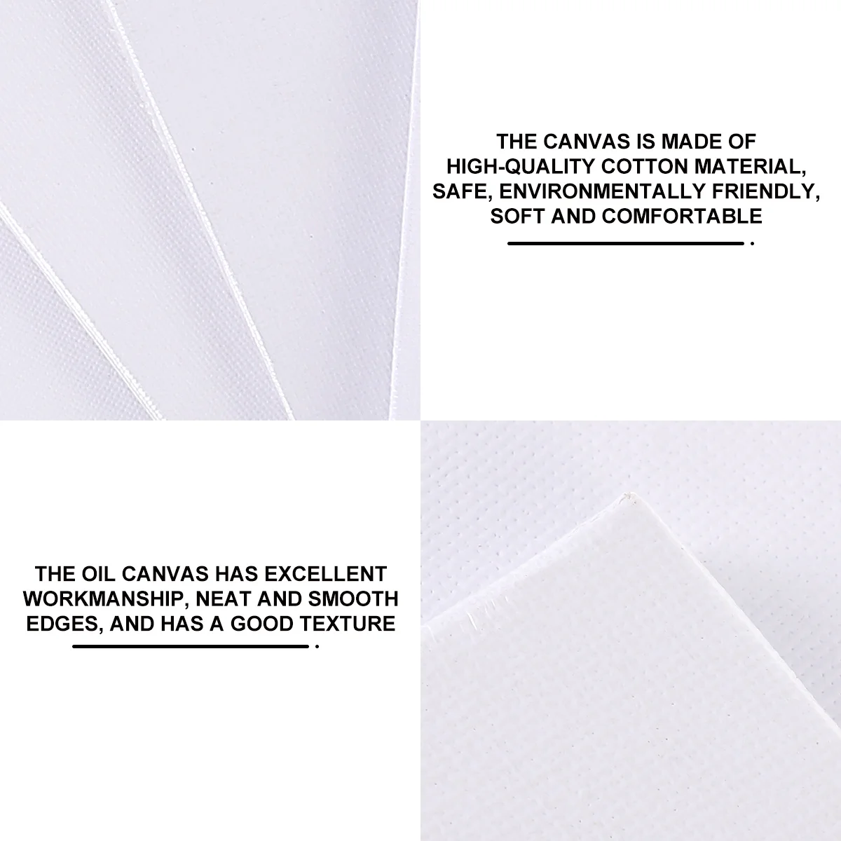 

10Pcs Pure Cotton Canvas Square Oil Painting Board Durable Texture Neat Edges Artist Drawing Boards Art Painting Tools