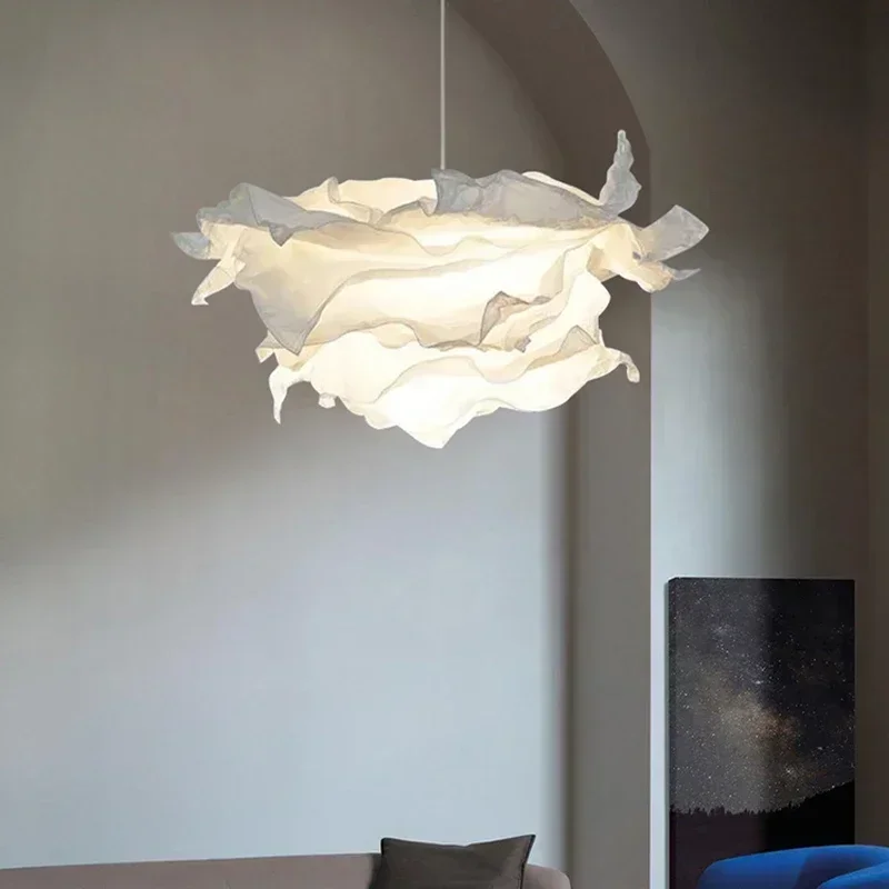 TechHPMinimalist White Paper Chandelier Lighting DIY Suspension Lamp E27 LED For Home Indoor Bedroom