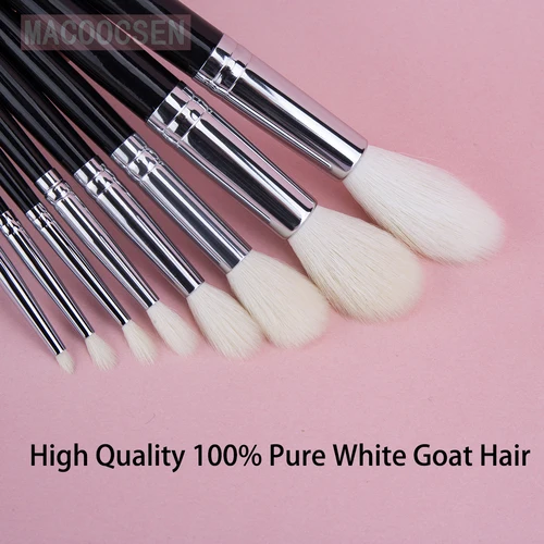 Imagen 2 del producto Pincel resaltador, sombra de ojos, cepillo para pliegues, contorno, resaltador, esculpido, pinceles de maquillaje, 100% pelo de cabra, herramienta de belleza cónica