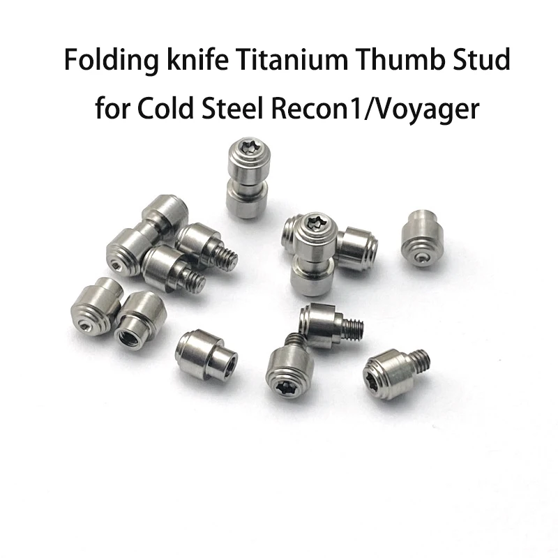 Parafuso Personalizadas com Titânio Thumb Stud Faca Dobrável Botão Empurrado para Facas Recon1 Voyager Faça Você Mesmo Fazer Acessórios Conjuntos Peças de