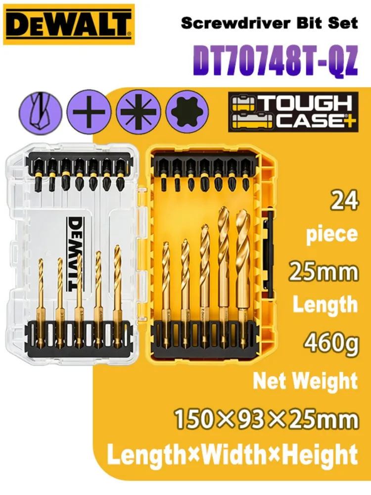 dewalt-set-da-24-pezzi-14-punte-a-impatto-in-titanio-punte-da-trapano-3-10mm-dt70748t-qz