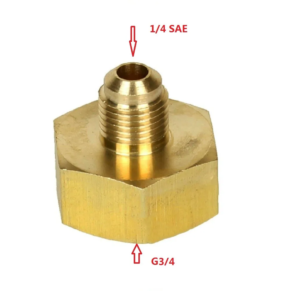 Car Air Conditioner Adapter Refrigerant Bottle Adapter For R134A 1/4SAE G3/4 HVAC Systems Part 1/4