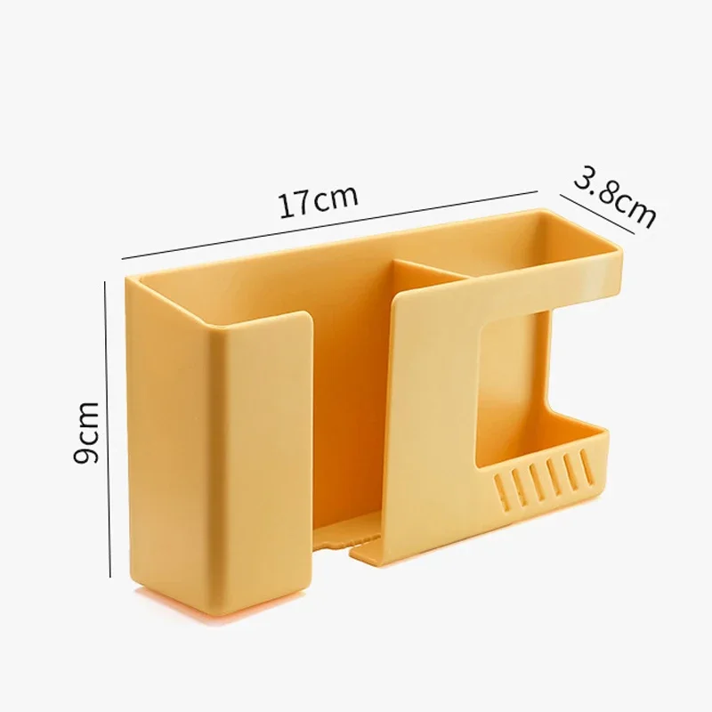 2/1Pcs Punch-free Mobile Phone Holder Wall Mount Stand Remote Control Organizer Storage Box Charging Bedside Container Rack