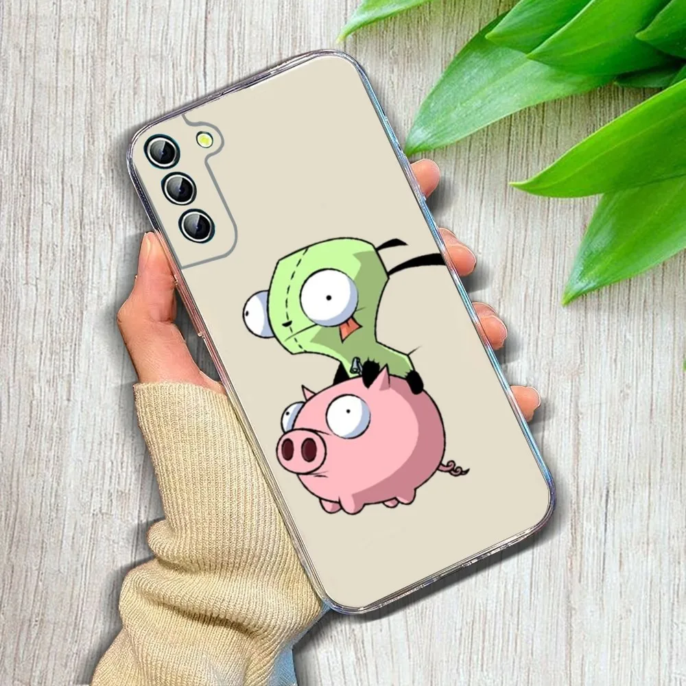 Cute Caroon I-invader Z-zim Phone Case For Samsung GalaxyA 10 20 30 50s 70 51 52 71 4g 12 31 21 31 S 20 21 Plus Ultra