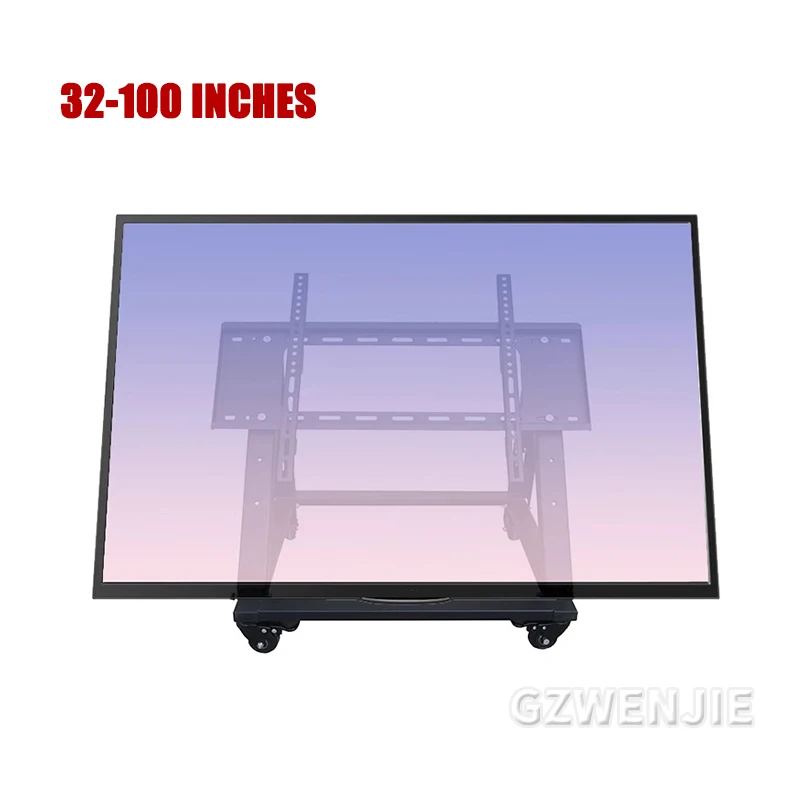

Metal Rolling TV Stand Mobile TV Stand with Wheels for 32-70 Inch LED LCD Flat&Curved TVs Angle Adjustable TV Cart