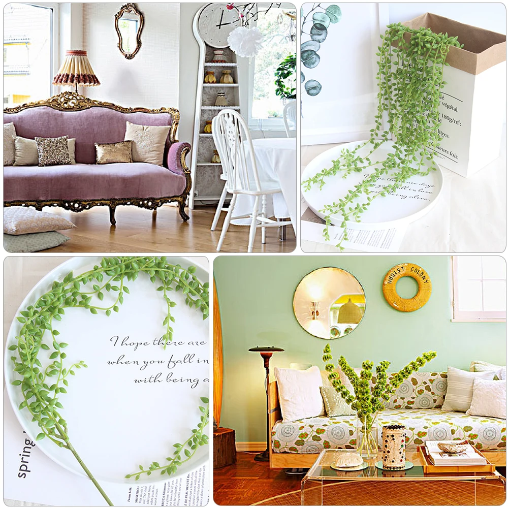 

2 pcs Artificial Flower Plastic Home Decor Artificial Succulent Flower Garden Party Bedroom Balcony Festive Atmosphere
