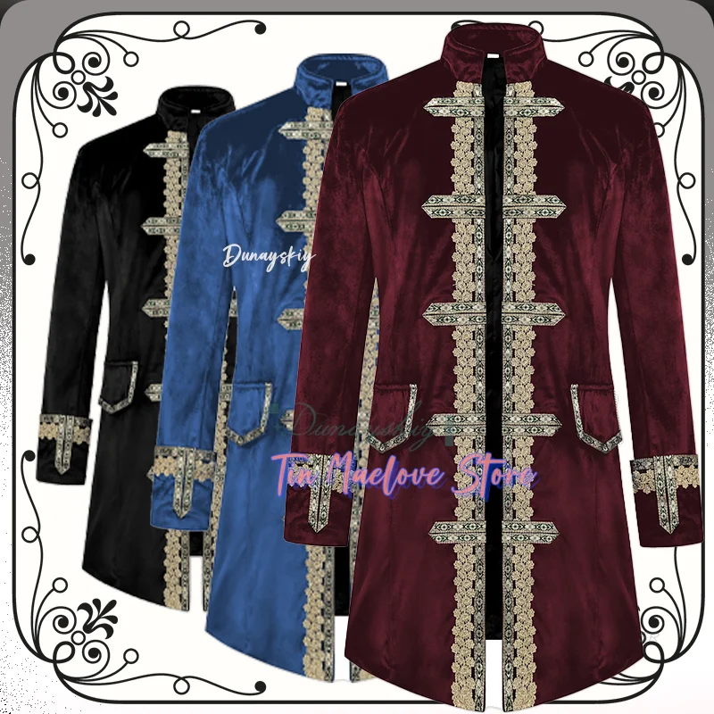

Medieval Retro Gothic Dress Elegant Dress Traditional Medieval Punk Dress For Men Performance Cosplay Costume Halloween Roleplay