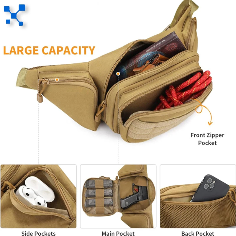 

Outdoor Tactical Waist Bag Holster Chest Training Hiking Shooting Hunting Pistol Holster Bag Cs Airsoft Paintball Combat Bags