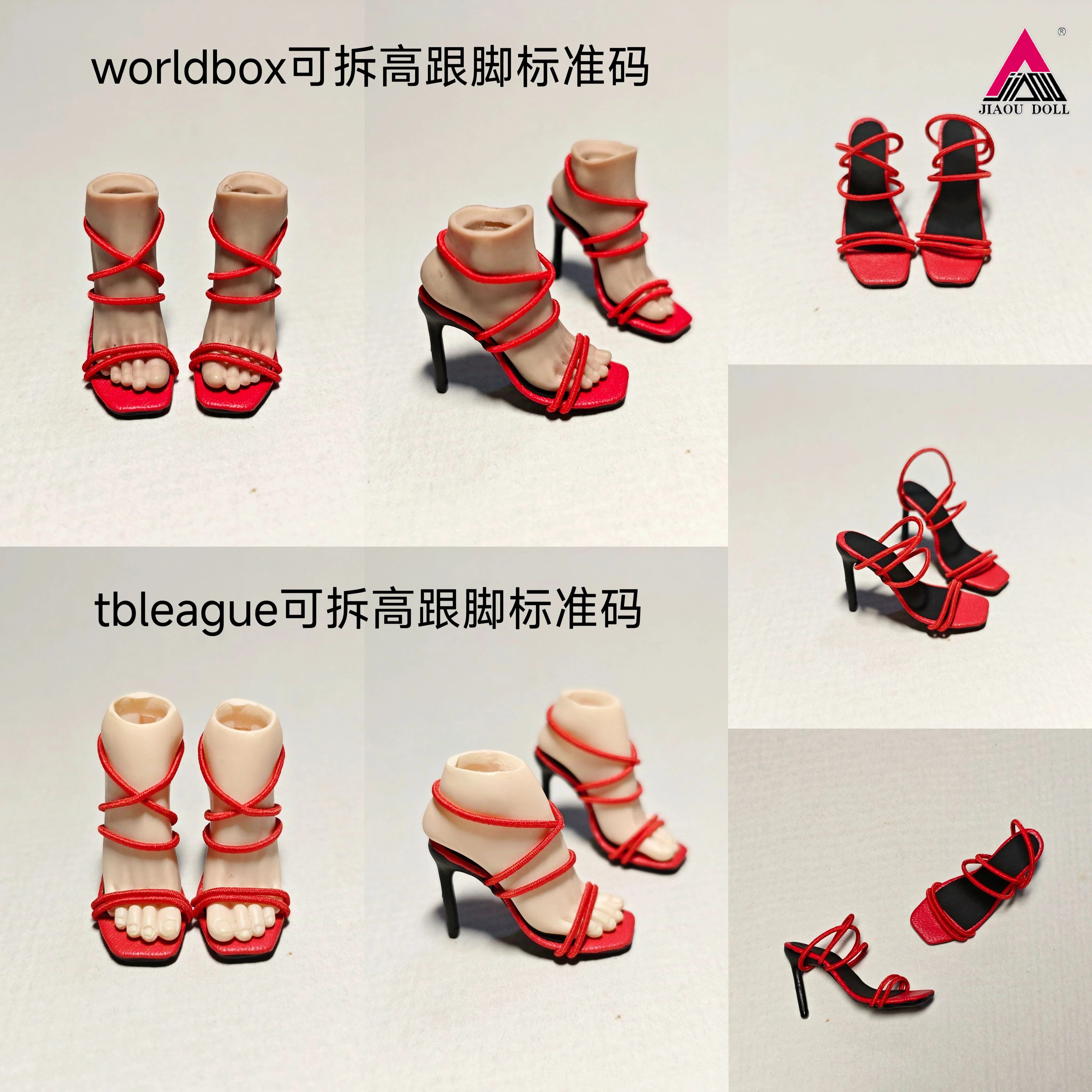 1/6 하이힐 샌들 탄성 스트랩 신발 모델 표준 크기 맞는 12 ''분해 피트 여성 군인 액션 피규어 바디 인형