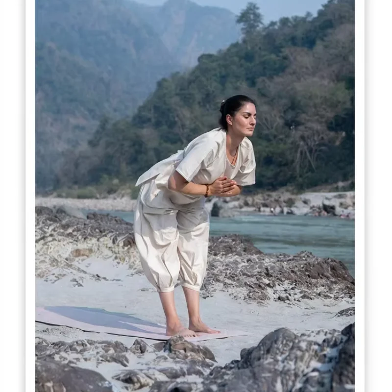 Indian Pure Cotton Traditional Yoga Suit Set For Women's Meditation Attire - view 2