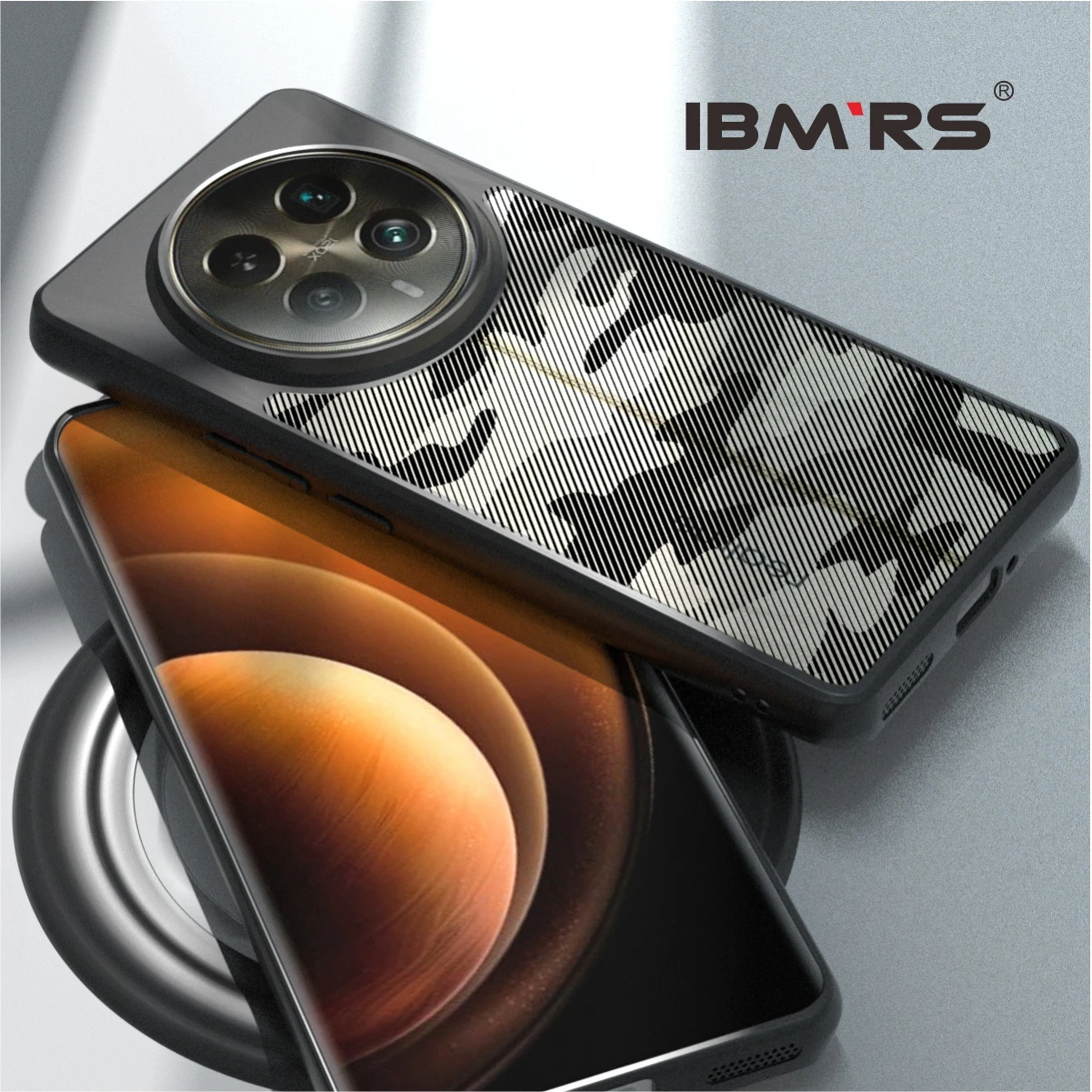 IBMRS for Realme P1 Pro/12 Pro/Pro+  Case, Prevents Accidental Drops Non-Slip Anti-Yellowing Camo Transparent Phone Cover