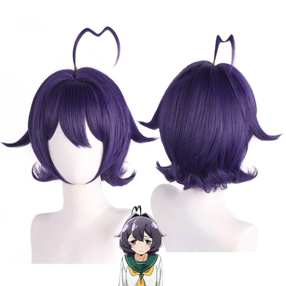 อะนิเมะคอสเพลย์ Gushing Over Magical Girls Hiiragi Utena สีม่วงวิกผมสั้น